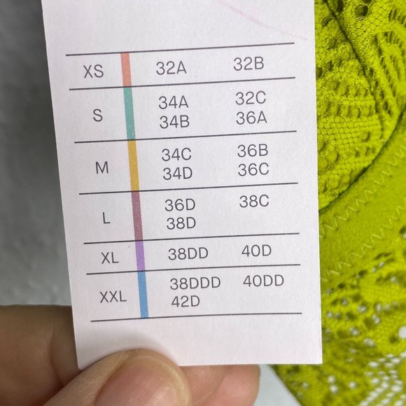 Auden NWT, Lightly Lined Crossback Bralette in olive green, size XL, lace. - Picture 4 of 6